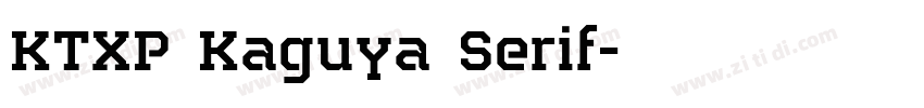KTXP Kaguya Serif字体转换